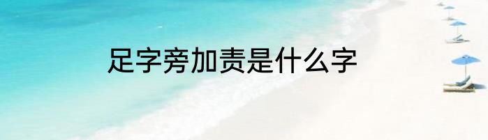 足字旁加责是什么字