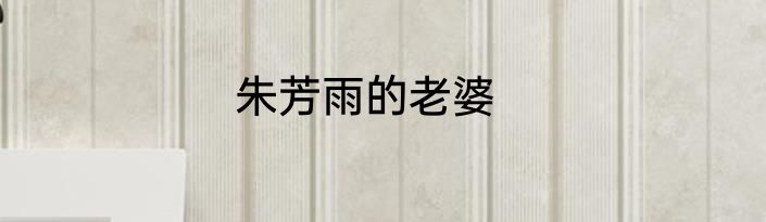 朱芳雨的老婆