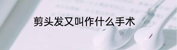 剪头发又叫作什么手术