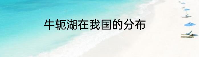 牛轭湖在我国的分布
