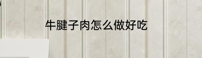 牛腱子肉怎么做好吃