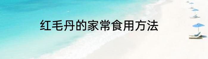 红毛丹的家常食用方法