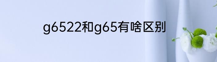g6522和g65有啥区别