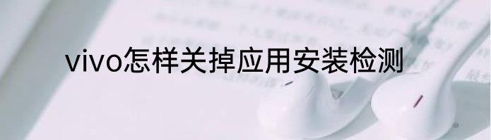 vivo怎样关掉应用安装检测