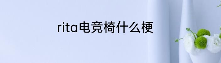 rita电竞椅什么梗