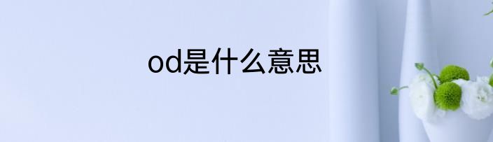 od是什么意思