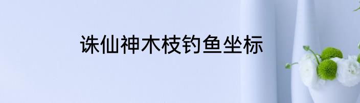 诛仙神木枝钓鱼坐标