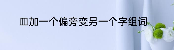 皿加一个偏旁变另一个字组词