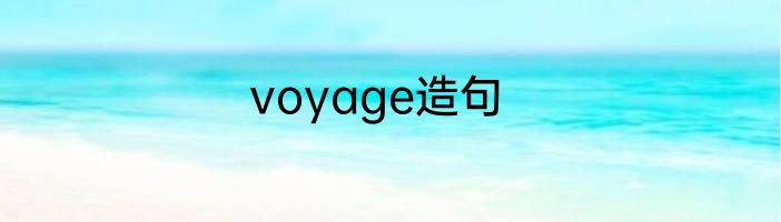 voyage造句