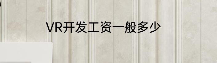 VR开发工资一般多少