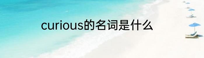 curious的名词是什么