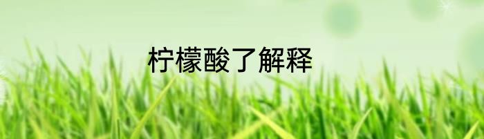 柠檬酸了解释