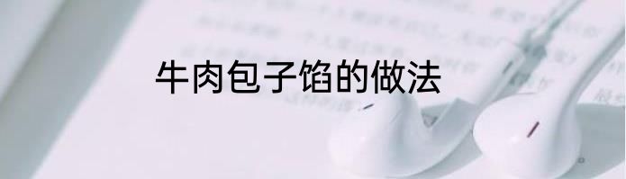 牛肉包子馅的做法