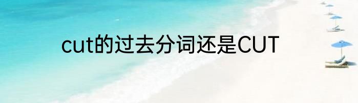 cut的过去分词还是CUT