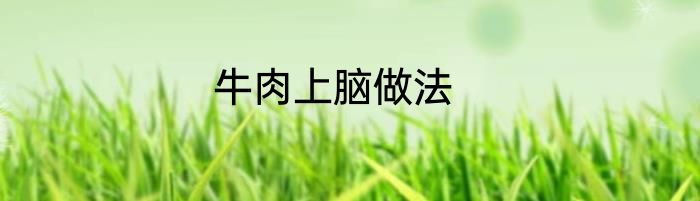 牛肉上脑做法