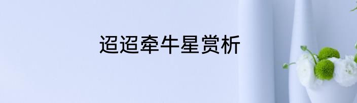 迢迢牵牛星赏析