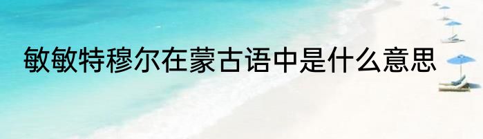 敏敏特穆尔在蒙古语中是什么意思