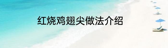 红烧鸡翅尖做法介绍