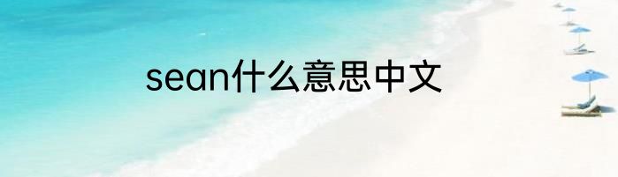 sean什么意思中文