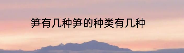 笋有几种笋的种类有几种