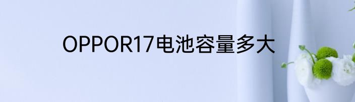 OPPOR17电池容量多大