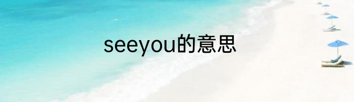 seeyou的意思