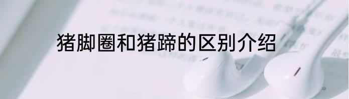 猪脚圈和猪蹄的区别介绍