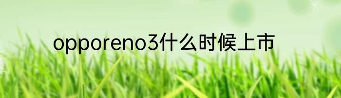 opporeno3什么时候上市