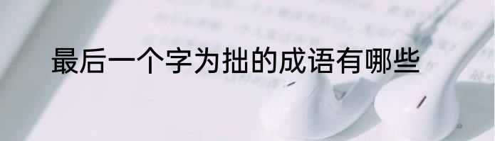 最后一个字为拙的成语有哪些