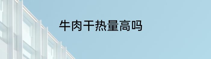 牛肉干热量高吗