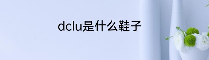 dclu是什么鞋子