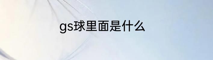 gs球里面是什么