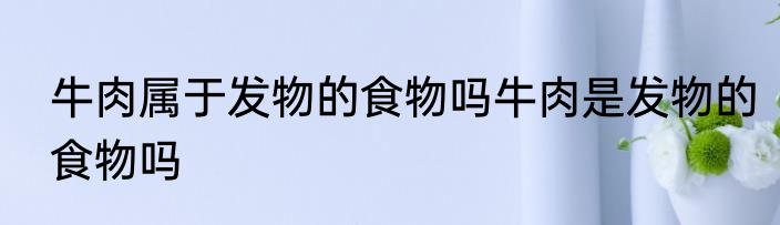 牛肉属于发物的食物吗牛肉是发物的食物吗
