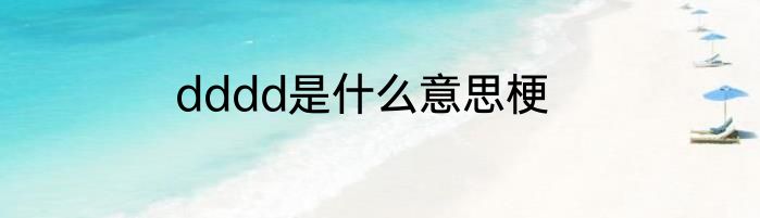 dddd是什么意思梗