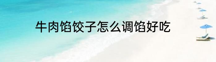 牛肉馅饺子怎么调馅好吃