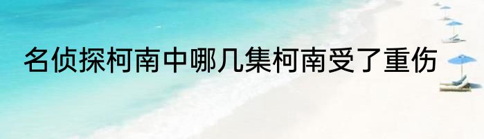 名侦探柯南中哪几集柯南受了重伤