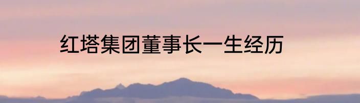 红塔集团董事长一生经历