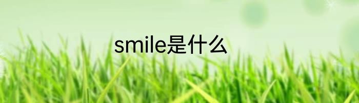 smile是什么
