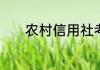 农村信用社考试内容有哪些啊