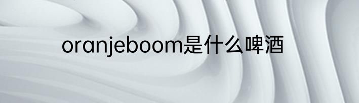 oranjeboom是什么啤酒