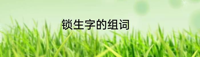 锁生字的组词