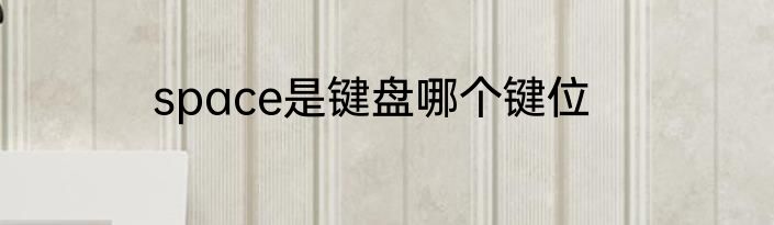 space是键盘哪个键位