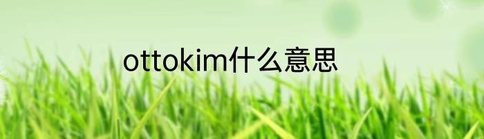 ottokim什么意思
