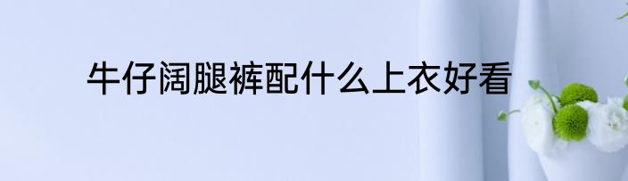 牛仔阔腿裤配什么上衣好看
