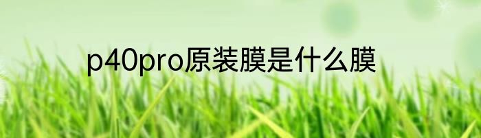 p40pro原装膜是什么膜
