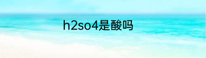 h2so4是酸吗