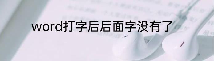 word打字后后面字没有了