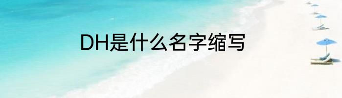DH是什么名字缩写