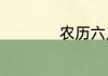 农历六月初十是几号