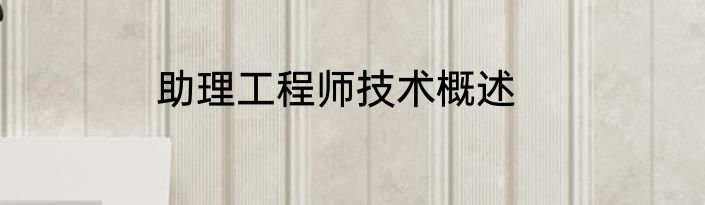 助理工程师技术概述